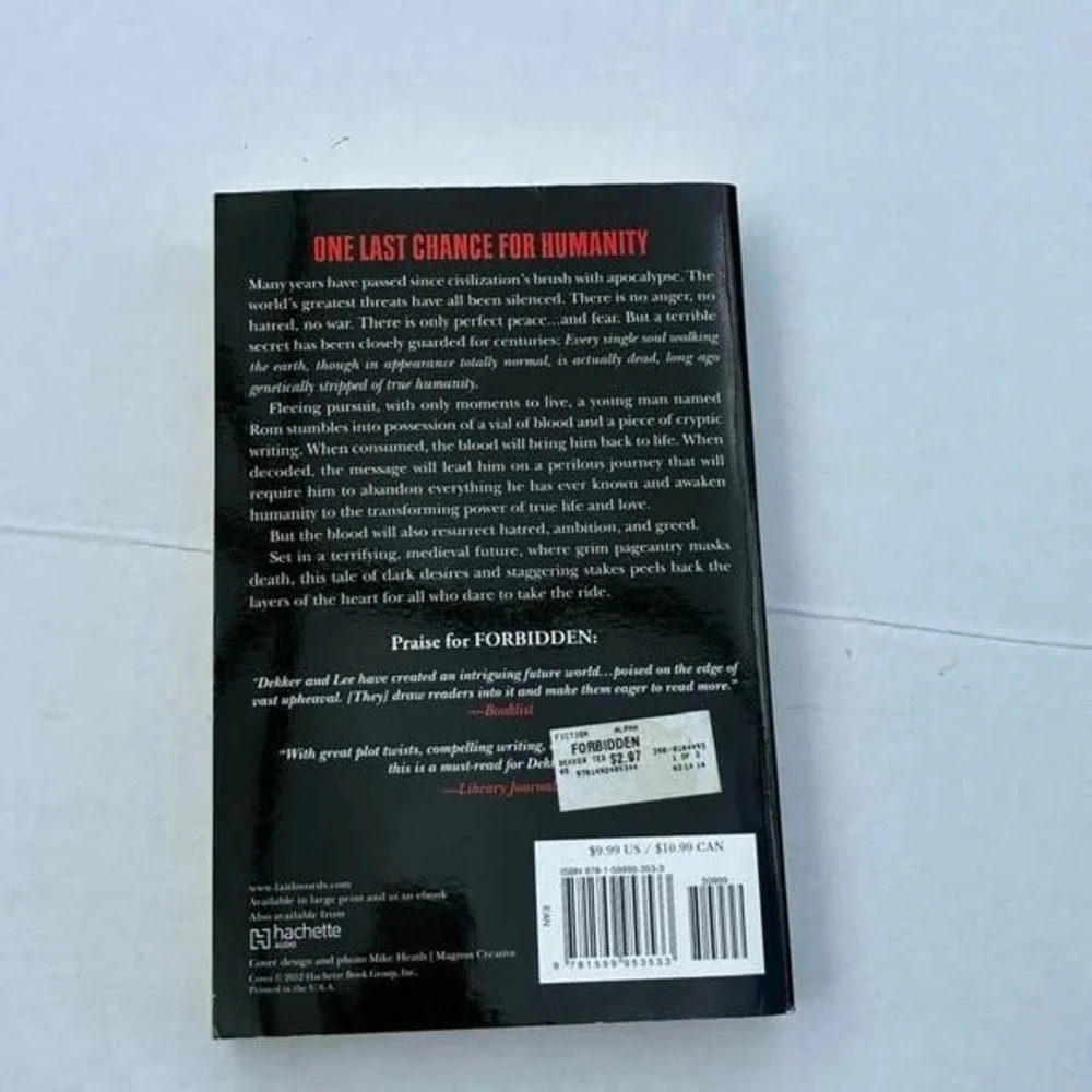Forbidden Ted Dekker Tosca Lee Books of Mortals Paperback Fantasy Thriller Novel